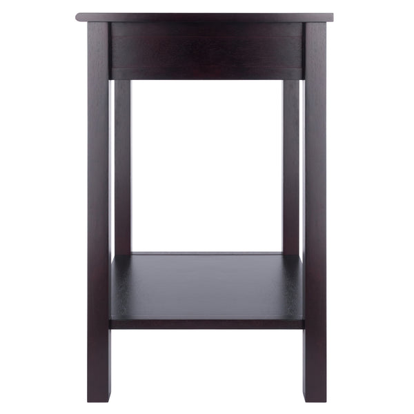 Winsome Wood Liso Espresso End Table & Printer Stand - Stylish Modern Design With Drawer & Shelf For Storage Espresso Solid ,Composite Wood 92719-winsome-wood