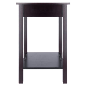 Winsome Wood Liso Espresso End Table & Printer Stand - Stylish Modern Design With Drawer & Shelf For Storage Espresso Solid ,Composite Wood 92719-winsome-wood