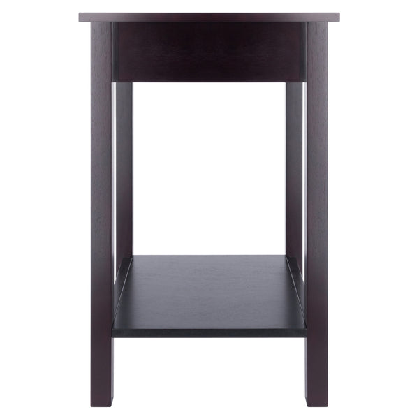Winsome Wood Liso Espresso End Table & Printer Stand - Stylish Modern Design With Drawer & Shelf For Storage Espresso Solid ,Composite Wood 92719-winsome-wood