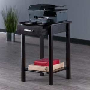 Winsome Wood Liso Espresso End Table & Printer Stand - Stylish Modern Design With Drawer & Shelf For Storage Espresso Solid ,Composite Wood 92719-winsome-wood