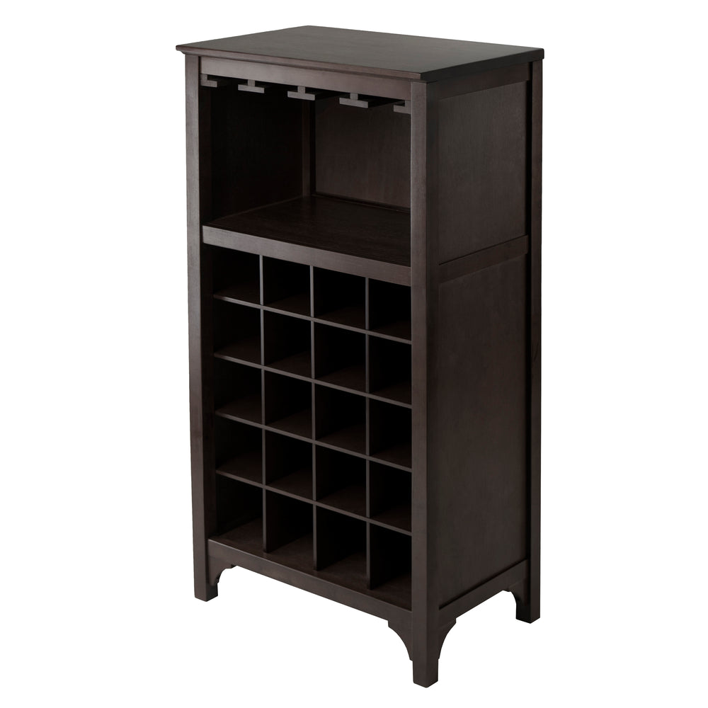 Winsome Wood Ancona 20-bottle Wine Cabinet In Dark Espresso - Stylish Modular Design For Your Home Bar Setup Espresso Solid ,Composite Wood 92729-winsome-wood
