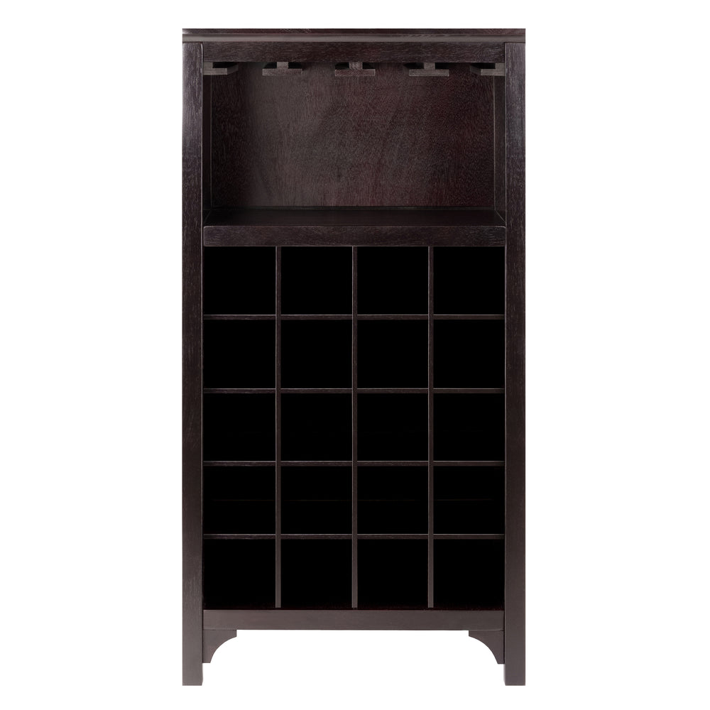 Winsome Wood Ancona 20-bottle Wine Cabinet In Dark Espresso - Stylish Modular Design For Your Home Bar Setup Espresso Solid ,Composite Wood 92729-winsome-wood