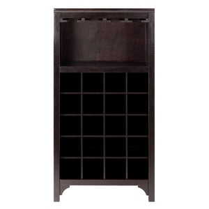Winsome Wood Ancona 20-bottle Wine Cabinet In Dark Espresso - Stylish Modular Design For Your Home Bar Setup Espresso Solid ,Composite Wood 92729-winsome-wood
