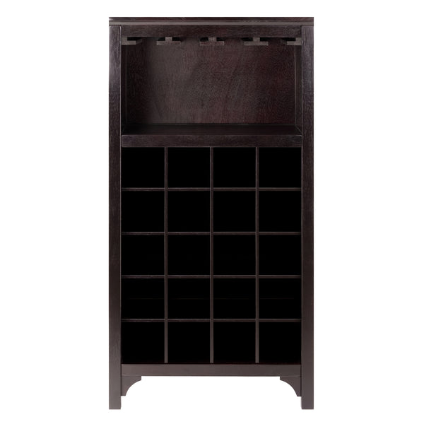 Winsome Wood Ancona 20-bottle Wine Cabinet In Dark Espresso - Stylish Modular Design For Your Home Bar Setup Espresso Solid ,Composite Wood 92729-winsome-wood