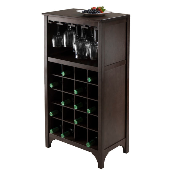 Winsome Wood Ancona 20-bottle Wine Cabinet In Dark Espresso - Stylish Modular Design For Your Home Bar Setup Espresso Solid ,Composite Wood 92729-winsome-wood