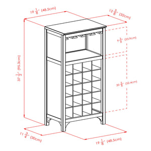 Winsome Wood Ancona 20-bottle Wine Cabinet In Dark Espresso - Stylish Modular Design For Your Home Bar Setup Espresso Solid ,Composite Wood 92729-winsome-wood