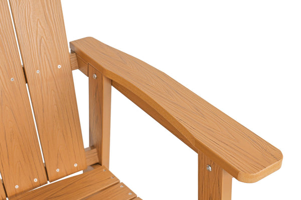 English Elm Lounge Teak-Color Outdoor Chair - All-Weather Comfort, Ergonomic Design & Space-Saving Features! W2085P364116