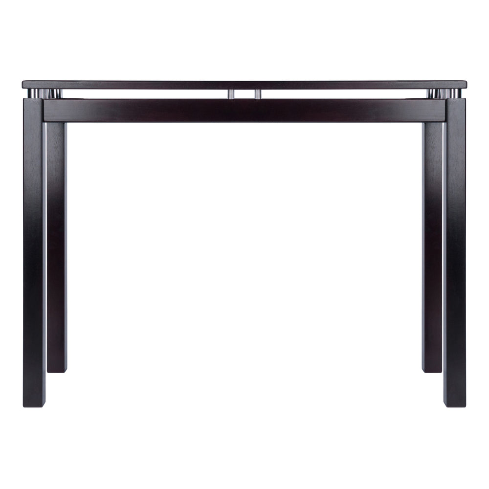 Winsome Wood Linea Console Table In Espresso - Stylish Design With Chrome Accents For Elegant Living Spaces Espresso Solid Wood 92730-winsome-wood