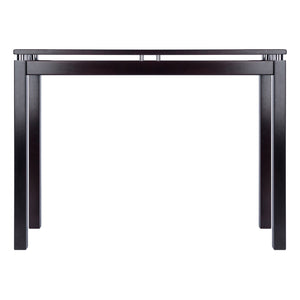 Winsome Wood Linea Console Table In Espresso - Stylish Design With Chrome Accents For Elegant Living Spaces Espresso Solid Wood 92730-winsome-wood