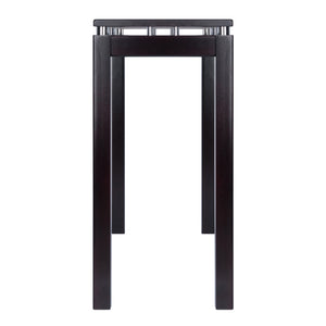 Winsome Wood Linea Console Table In Espresso - Stylish Design With Chrome Accents For Elegant Living Spaces Espresso Solid Wood 92730-winsome-wood