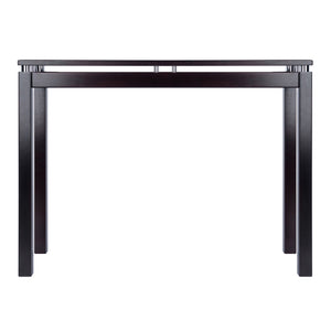 Winsome Wood Linea Console Table In Espresso - Stylish Design With Chrome Accents For Elegant Living Spaces Espresso Solid Wood 92730-winsome-wood