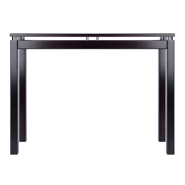 Winsome Wood Linea Console Table In Espresso - Stylish Design With Chrome Accents For Elegant Living Spaces Espresso Solid Wood 92730-winsome-wood