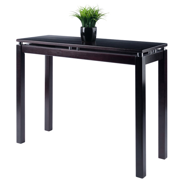 Winsome Wood Linea Console Table In Espresso - Stylish Design With Chrome Accents For Elegant Living Spaces Espresso Solid Wood 92730-winsome-wood