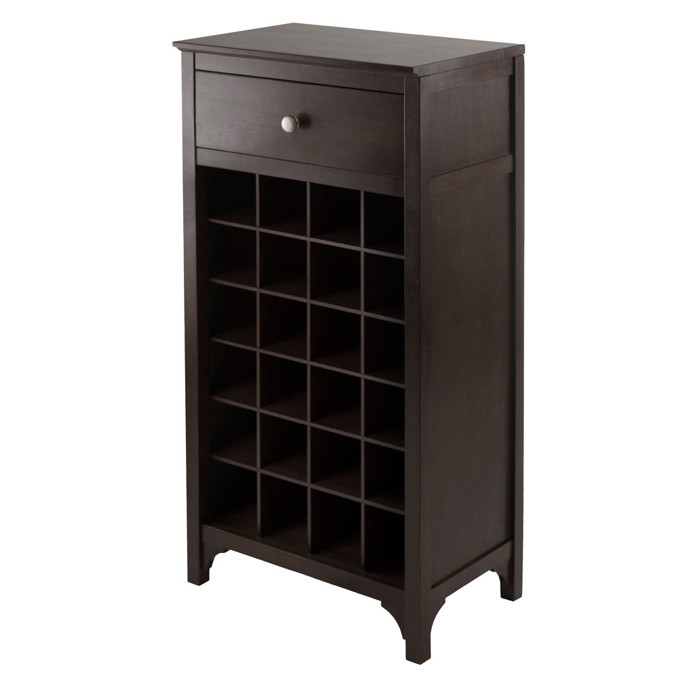 Winsome Wood Ancona 24-bottle Wine Cabinet In Espresso Finish - Stylish Storage With Drawer For Wine Accessories Espresso Solid ,Composite Wood 92738-winsome-wood