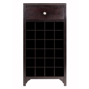 Winsome Wood Ancona 24-bottle Wine Cabinet In Espresso Finish - Stylish Storage With Drawer For Wine Accessories Espresso Solid ,Composite Wood 92738-winsome-wood