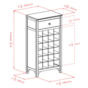 Winsome Wood Ancona 24-bottle Wine Cabinet In Espresso Finish - Stylish Storage With Drawer For Wine Accessories Espresso Solid ,Composite Wood 92738-winsome-wood