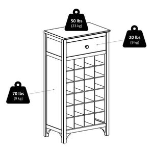 Winsome Wood Ancona 24-bottle Wine Cabinet In Espresso Finish - Stylish Storage With Drawer For Wine Accessories Espresso Solid ,Composite Wood 92738-winsome-wood