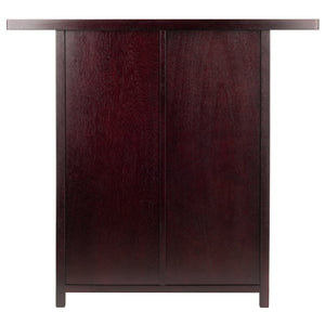 Winsome Wood Macon Wine Bar - Elegant Espresso Finish With Wine Grid, Stemware Holder & Spacious Storage Solutions Espresso Solid ,Composite Wood 92739-winsome-wood