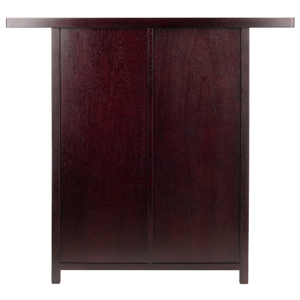 Winsome Wood Macon Wine Bar - Elegant Espresso Finish With Wine Grid, Stemware Holder & Spacious Storage Solutions Espresso Solid ,Composite Wood 92739-winsome-wood