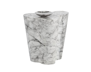 Sunpan Ava Contemporary Side Table - Unique Concrete Design with Eye-Catching Finish for Any Space Marble Look