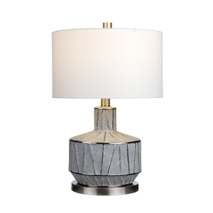 Crestview Collection 27.25"H Cothran Ceramic Table Lamp - Elegant Gray Design With Glossy Accents & 3-way Lighting Option   Cvap3123