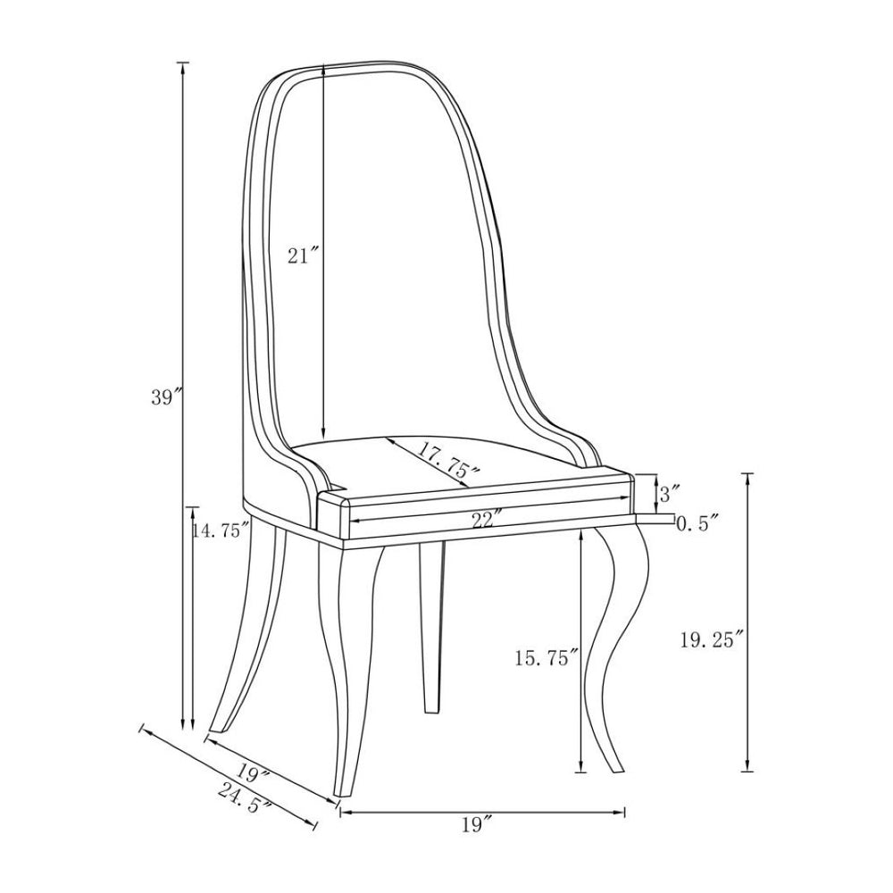 English Elm Set Of 2 Velvet Side Chairs - Luxurious Grey Upholstery & Polished Chrome Legs For Modern Elegance B016P225431-GIGA