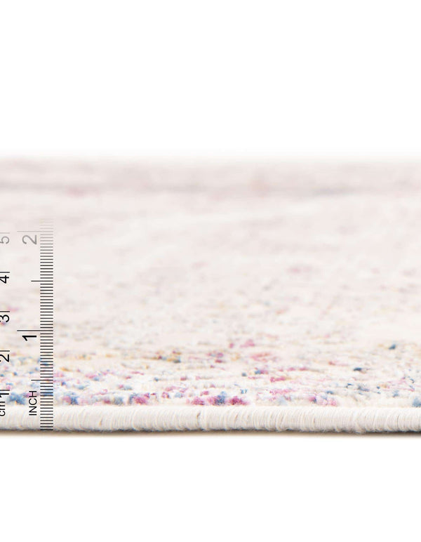 Unique Loom Deepa Babble Machine Made Abstract Rug Ivory, Blue/Ivory/Gold/Light Blue/Purple 9' 0" x 11' 8"