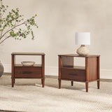 20" Spindle Leg Nightstand - Set of 2 Walnut SPNB4CWT-2PK Walker Edison