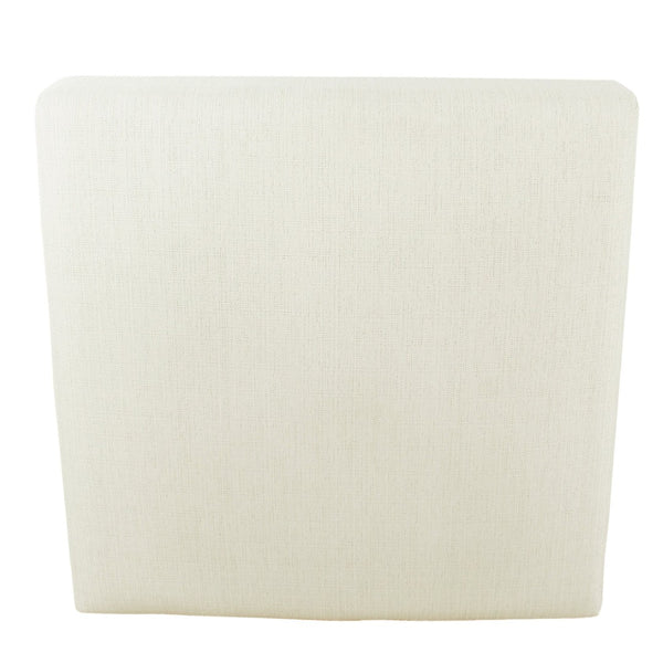 English Elm Dan Woven Cream Upholstered Ottoman Coffee Table with Hardwood Legs for Living Room B056P416999