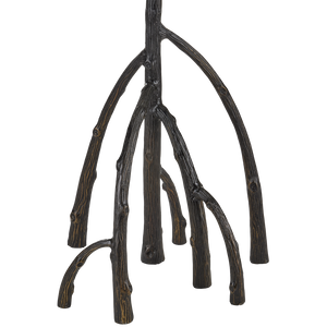 Mangrove Bronze Floor Lamp – Nature-Inspired Design with Unique Root Base and Grasscloth Shade