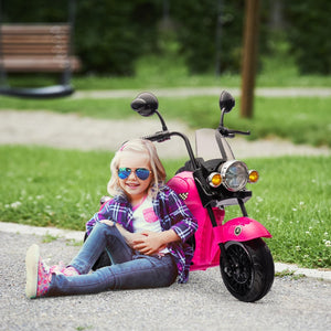 English Elm Qaba Kids 6v Electric Chopper Ride on Three Wheel Motorbike with Lights and Music Pink W2225P249814