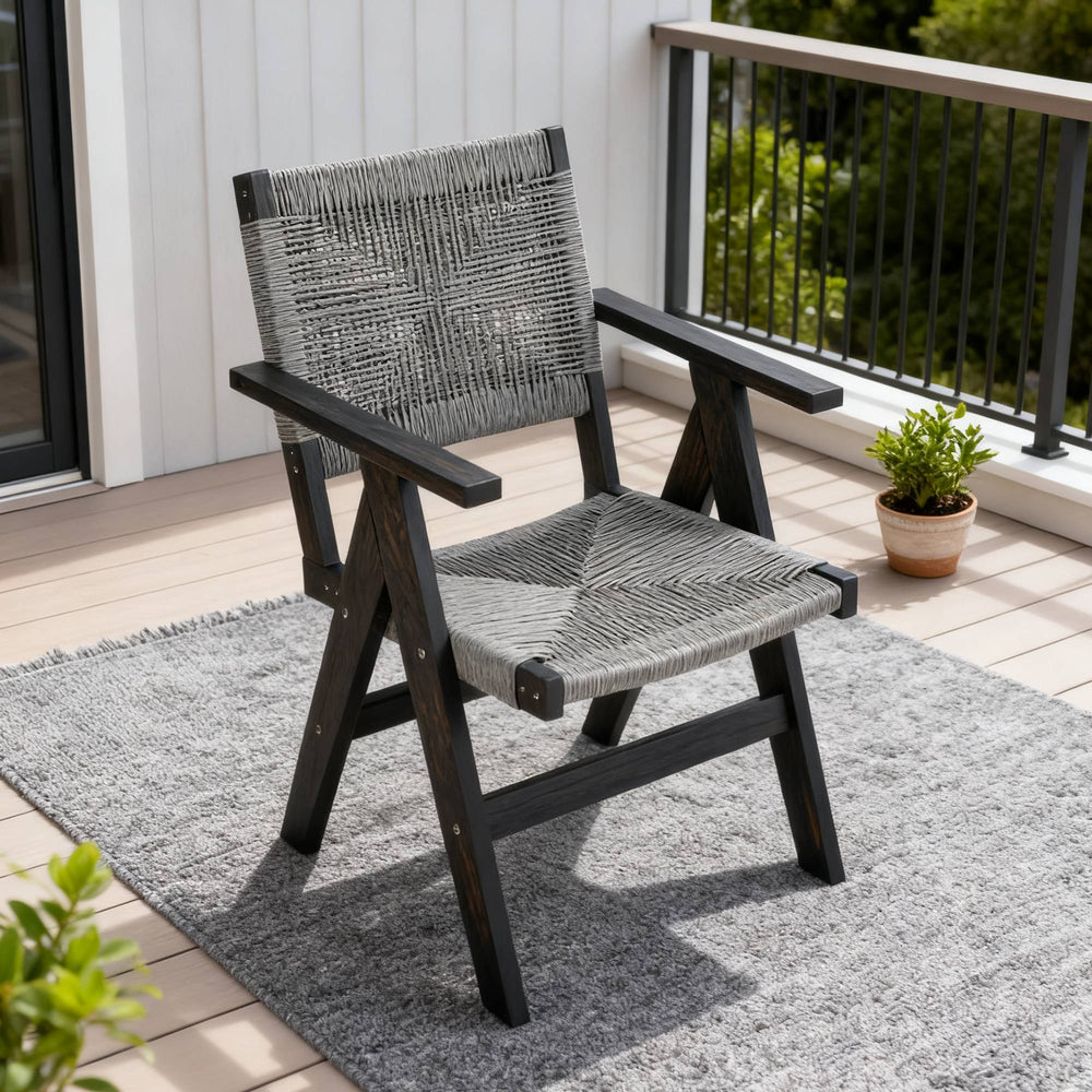 English Elm Lounge Charcoal Grey Outdoor Chair - Stylish, Durable, All-Weather Recliner With Adjustable Footrest W2085P364108
