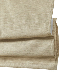 English Elm Printed Faux Silk Room Darkening Cordless Roman Shade with Thermal Foam Backing and OEKO‑TEX Safety taupe 5.05 L x 11.42 W x 7.48 H B03598311