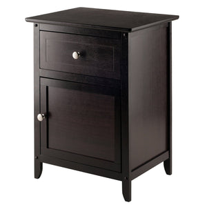 Winsome Wood Eugene Accent Table - Versatile Espresso Nightstand With Storage Drawer & Elegant Satin Knobs Espresso Solid ,Composite Wood 92815-winsome-wood