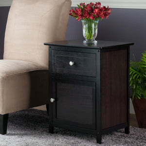 Winsome Wood Eugene Accent Table - Versatile Espresso Nightstand With Storage Drawer & Elegant Satin Knobs Espresso Solid ,Composite Wood 92815-winsome-wood