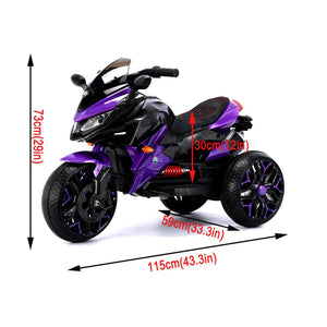 English Elm Kids 12v Battery Powered Ride on Motorbike with Led Wheels Bluetooth and Training W1760P252041