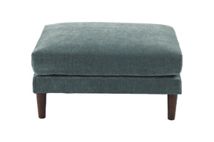 English Elm Gorgeous 6pc Modular Sectional Set — Versatile 4 Armless Chairs & 2 Ottomans, Plush Morgan Fabric Mineral B011S01580