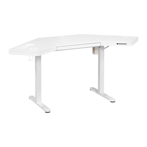 OSP Home Furnishings Stealth Sit-to-Stand Electric Heigh White