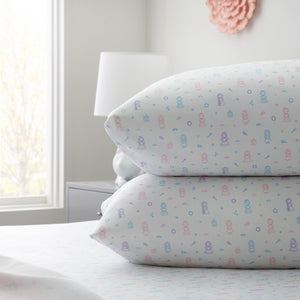 English Elm Linenspa Super Soft Microfiber Sheet Set Full with Princess Pattern—Durable, Wrinkle & Fade Resistant Cozy Bedding Pink B350P394838