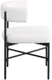 Rivage Cream Durable Linen Textured Fabric Dining Chair 928Cream-C Meridian Furniture