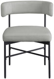 Rivage Light Grey Durable Linen Textured Fabric Dining Chair 928Grey-C Meridian Furniture