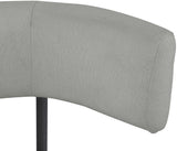 Rivage Light Grey Durable Linen Textured Fabric Dining Chair 928Grey-C Meridian Furniture