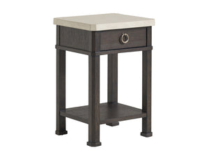 Lexington Barclay Butera Escondido Night Table - Stylish Cast Concrete Design With Drawer & Shelf For Elegant Living Spaces Surfwood  928-622