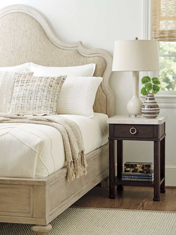 Lexington Barclay Butera Escondido Night Table - Stylish Cast Concrete Design With Drawer & Shelf For Elegant Living Spaces Surfwood  928-622