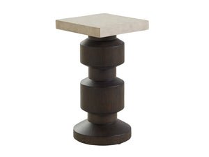 Lexington Barclay Butera Calamigos Accent Table - Elegant Cast Concrete Design With Contemporary Espresso Base For Stylish Spaces Surfwood  928-951