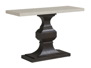 Lexington Barclay Butera Tivoli Console - Elegant Design With Cast Concrete Top And Contemporary Pedestal Base For Stylish Living Surfwood  928-967c