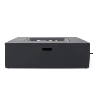 English Elm 50000 Btu Square Mgo Concrete Propane Fire Table for Outdoor Patio Entertaining 59241.00-50K_59243.00