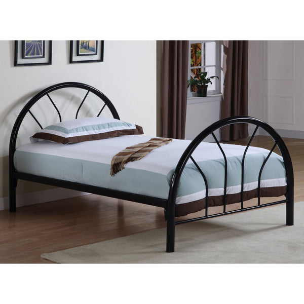 English Elm Kingston Twin Over Full Metal Bunk Bed with Sleek Tubular Frame, Dorm-Chic Design and Space-Saving Style Black B062P340734