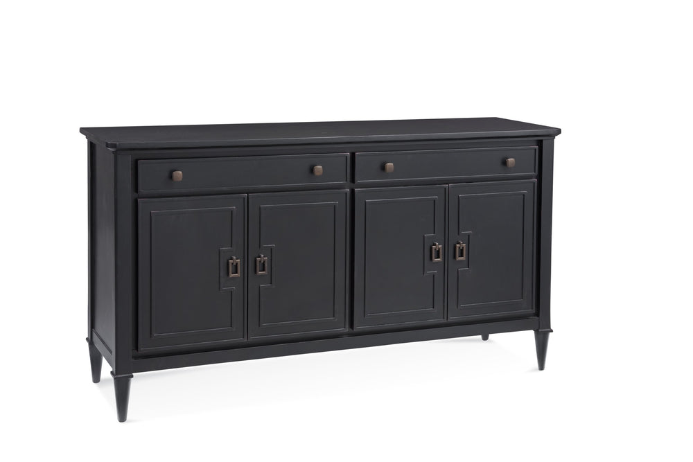 Basset Mirror Hudson Server - Elegant Black Sideboard With Geometric Details, Ample Storage & Soft Close Features Black Wood 9290-dr-576