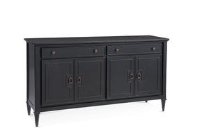 Basset Mirror Hudson Server - Elegant Black Sideboard With Geometric Details, Ample Storage & Soft Close Features Black Wood 9290-dr-576
